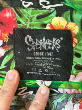 Spencer's Black Tropical Floral ‘Go F#%k Yourself’ Button-Down Shirt